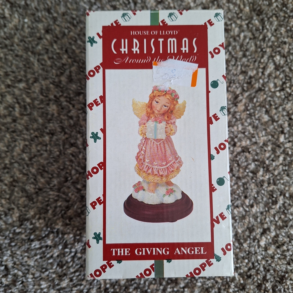 House of Lloyd Christmas Angel Figurine - Pink and Gold
